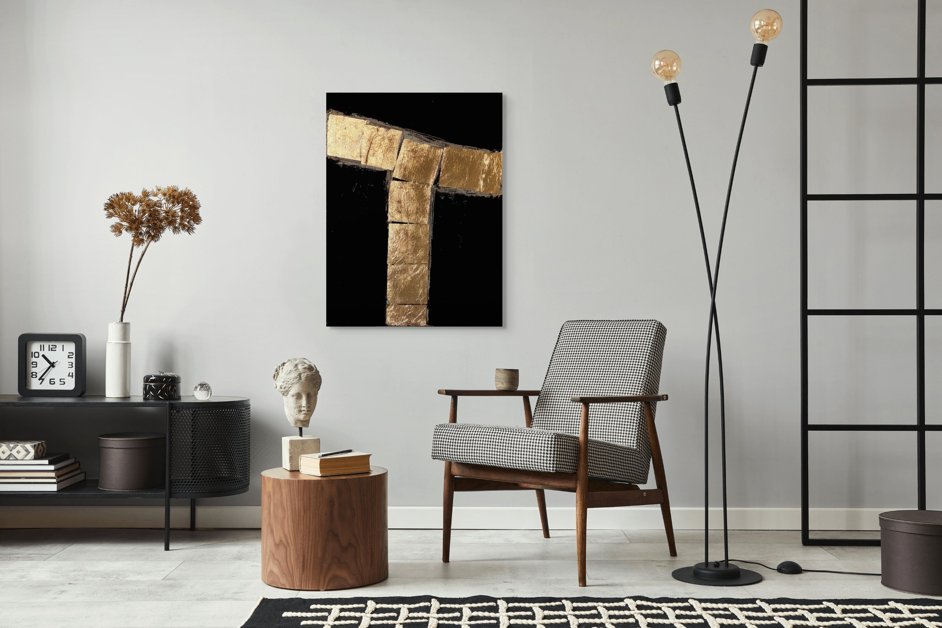 Canvas Print: "T Cross Black"