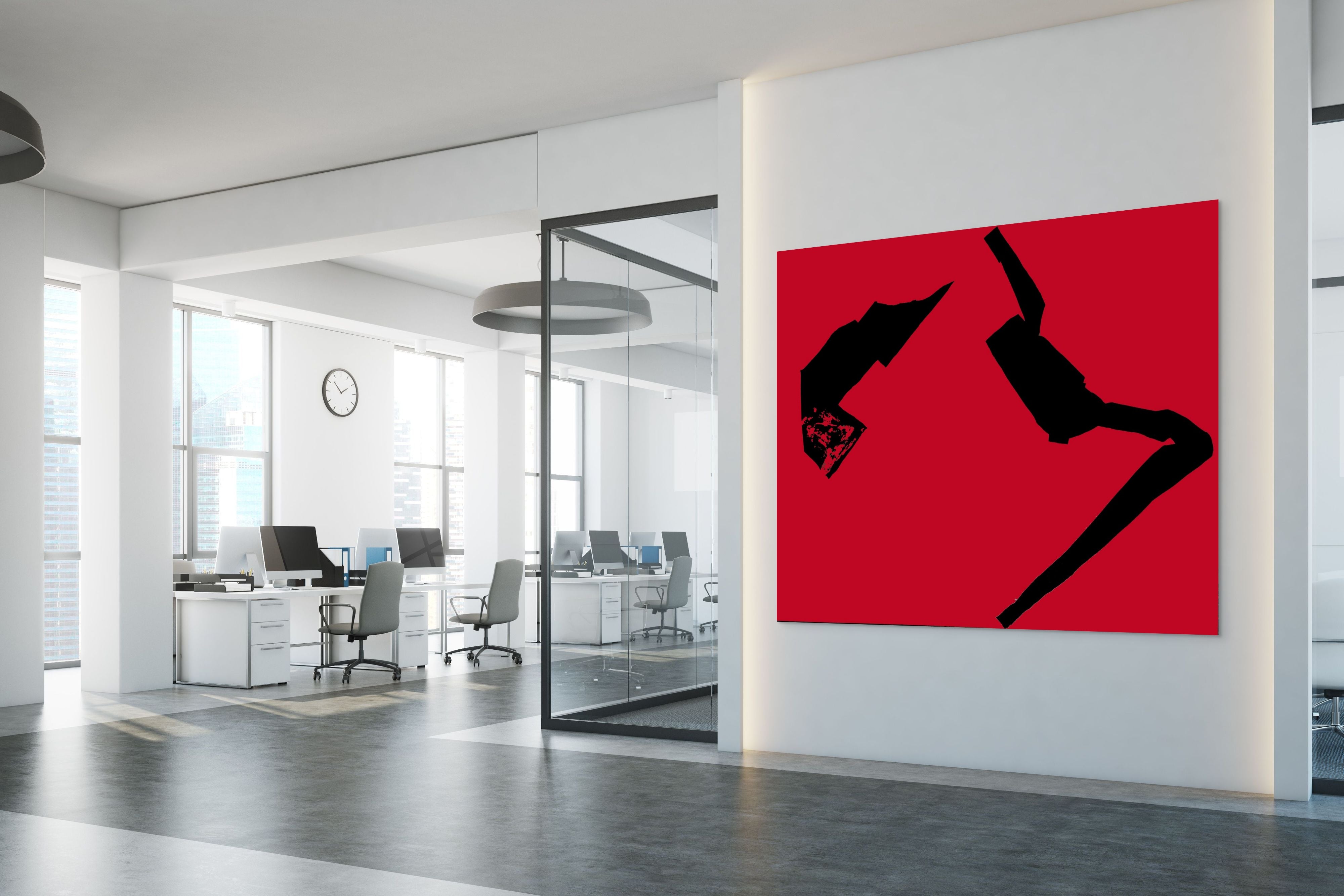 Canvas Print: "Dancers on Red"