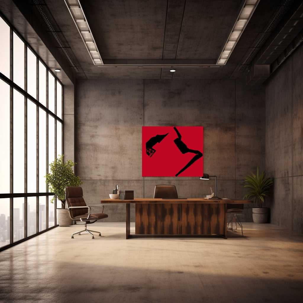 Canvas Print: "Dancers on Red"