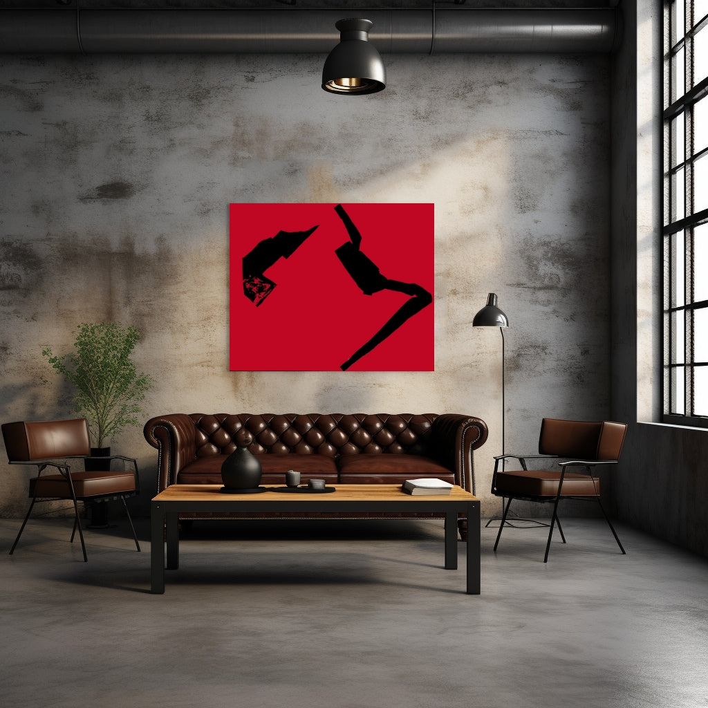 Canvas Print: "Dancers on Red"