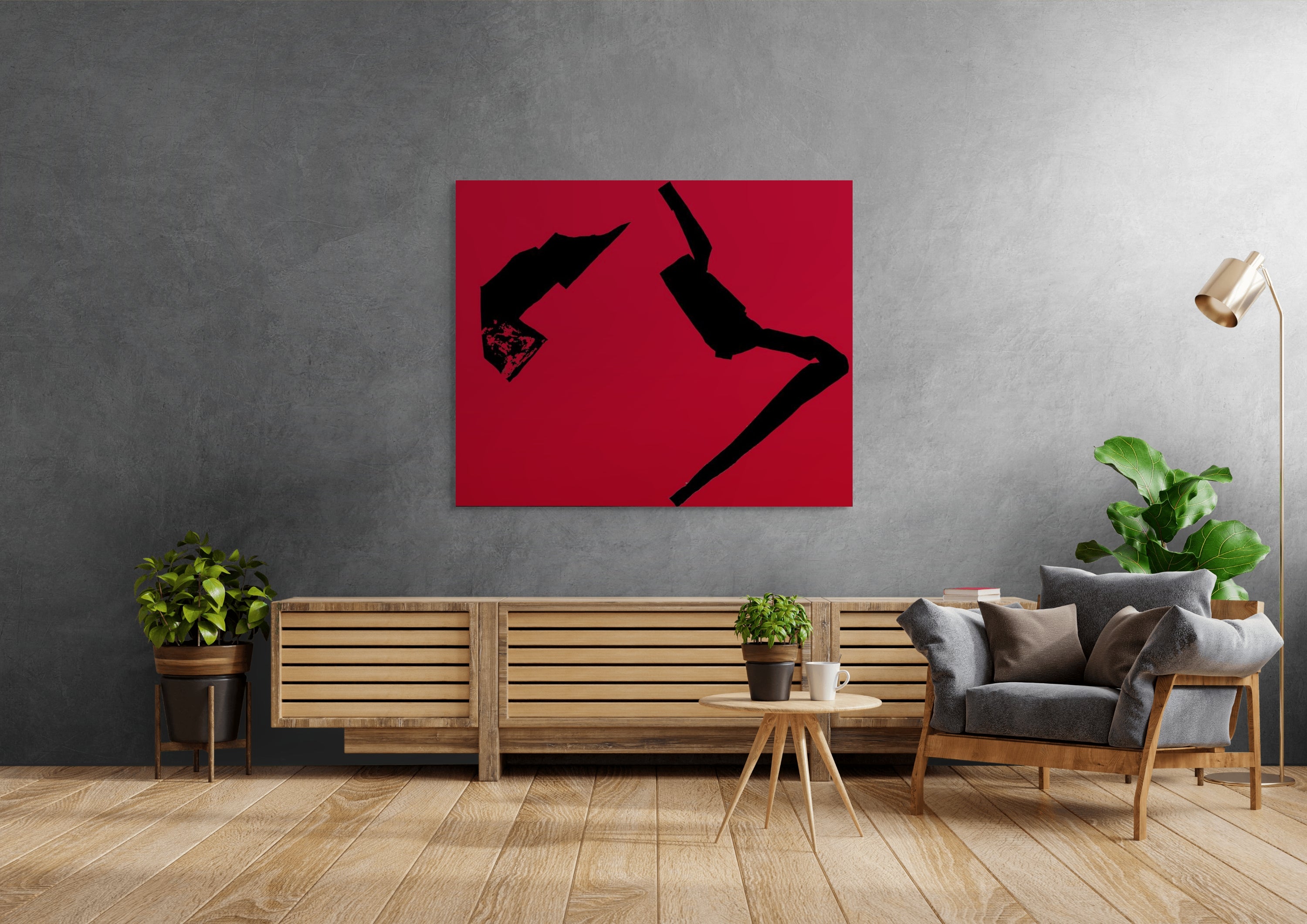 Canvas Print: "Dancers on Red"