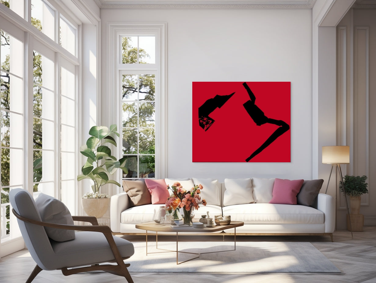 Canvas Print: "Dancers on Red"