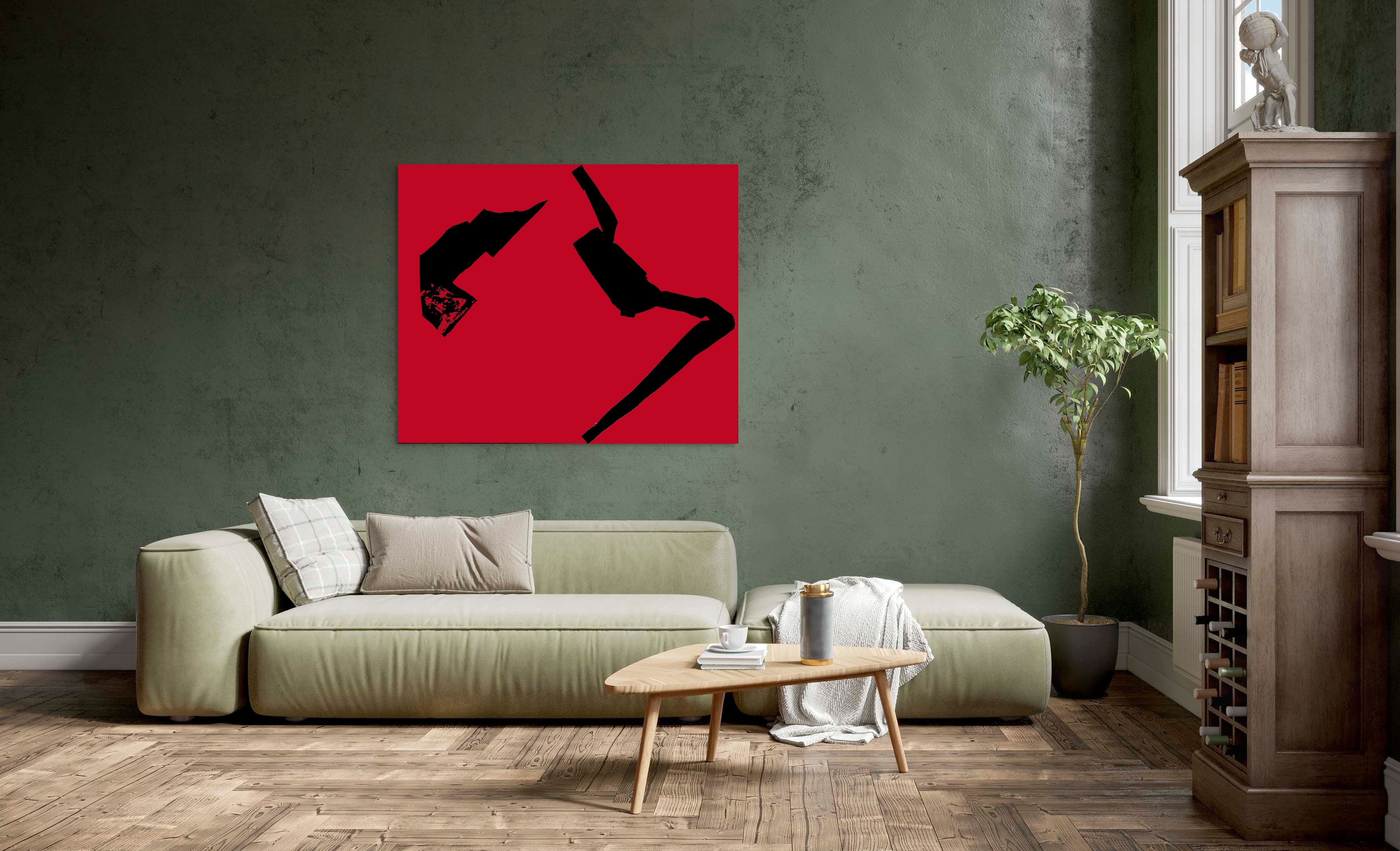 Canvas Print: "Dancers on Red"