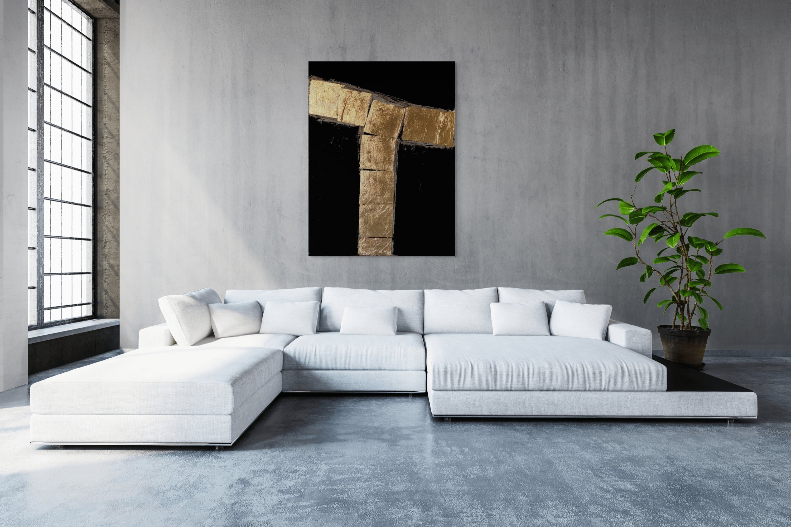 Canvas Print: "T Cross Black"