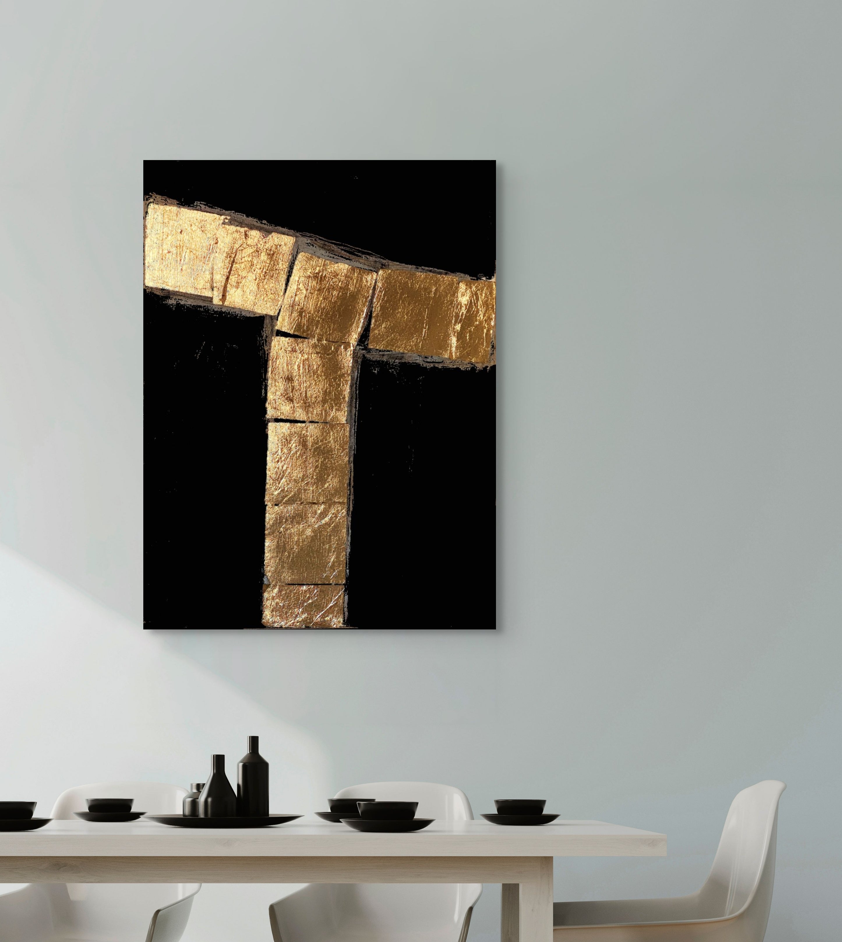 Canvas Print: "T Cross Black"