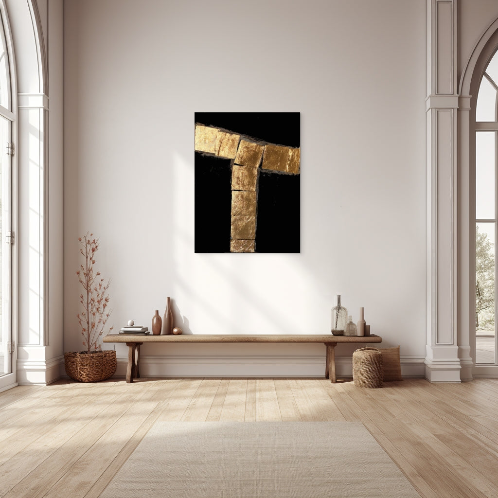 Canvas Print: "T Cross Black"