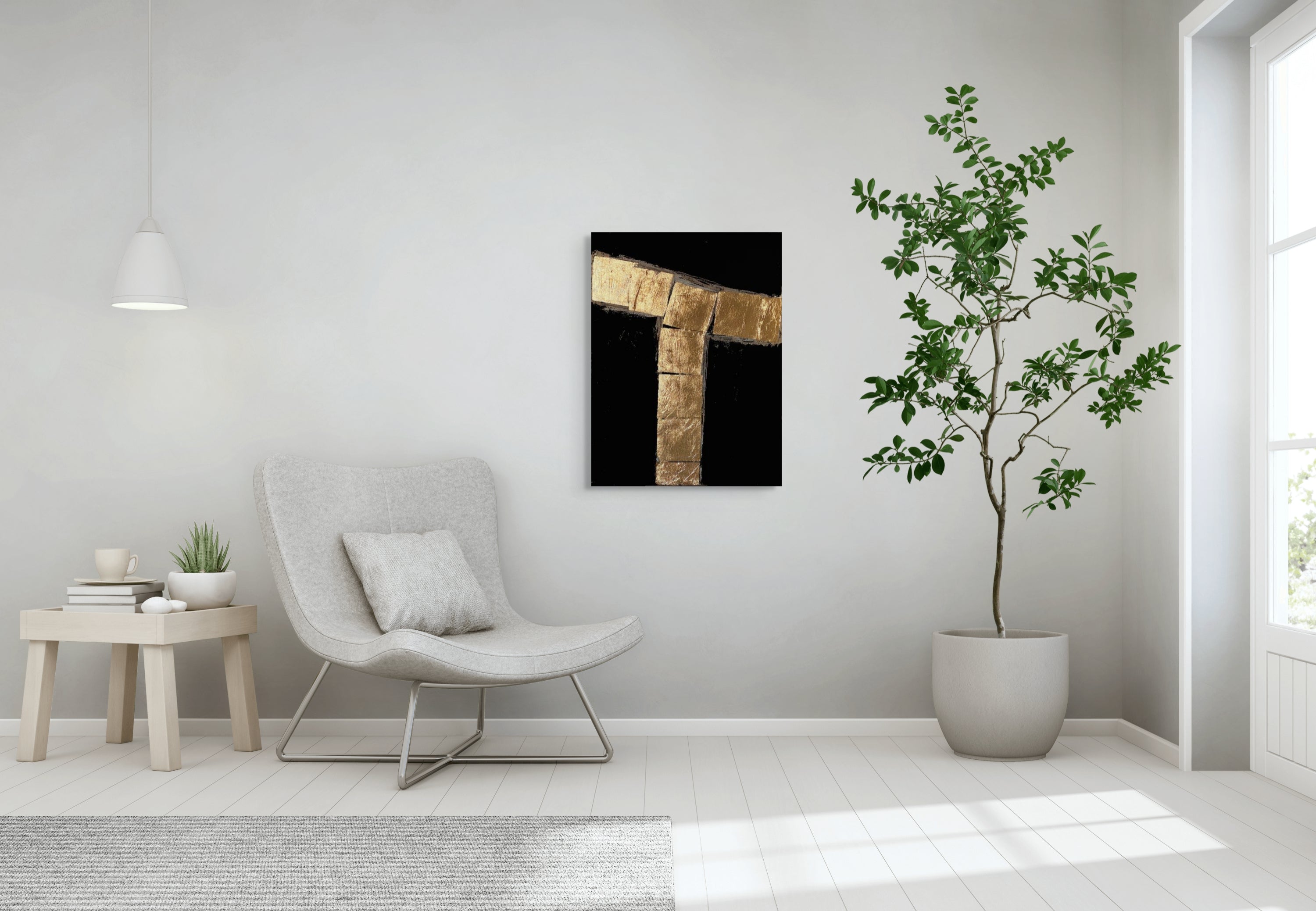 Canvas Print: "T Cross Black"