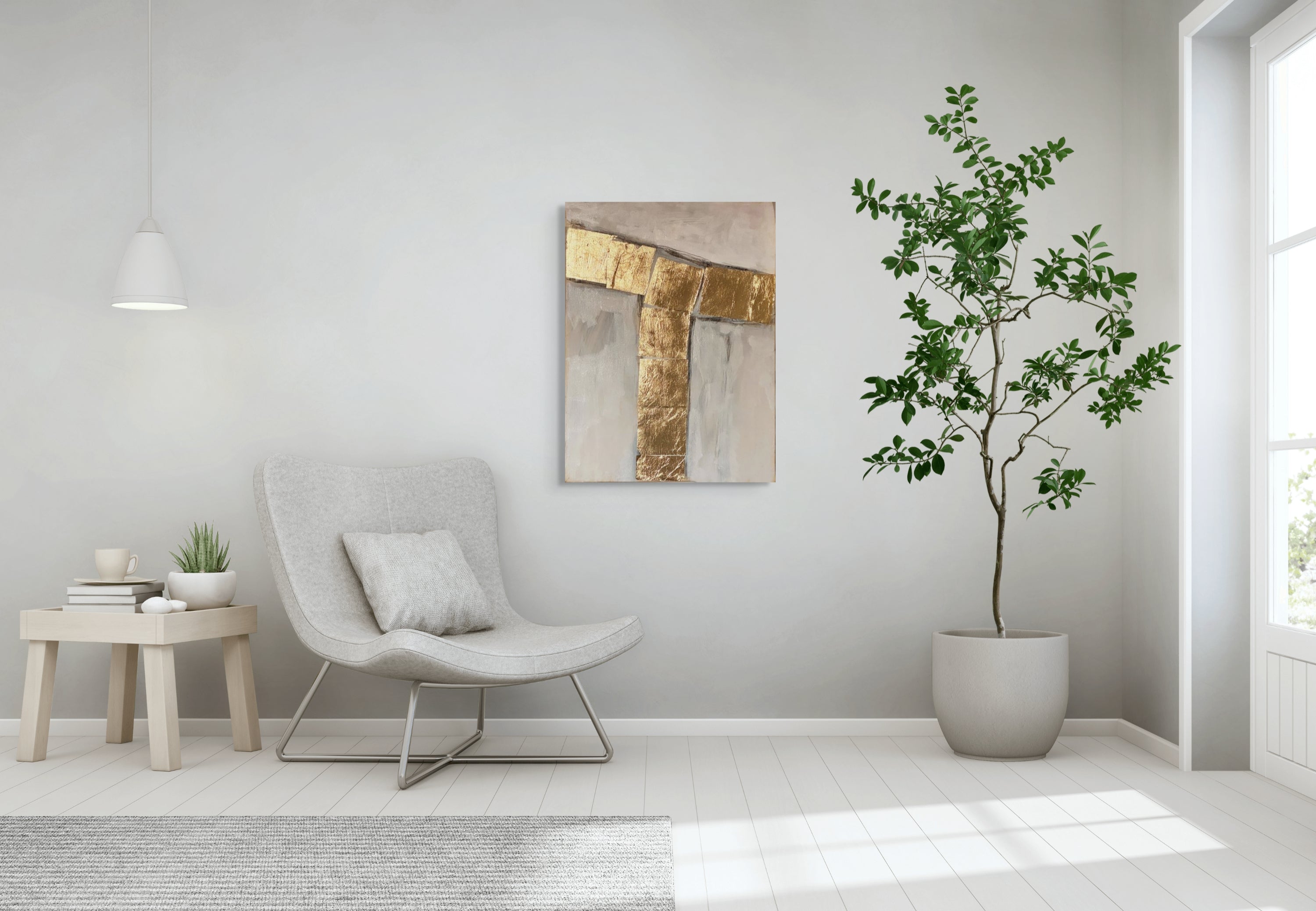 Canvas Print: "T Cross White"